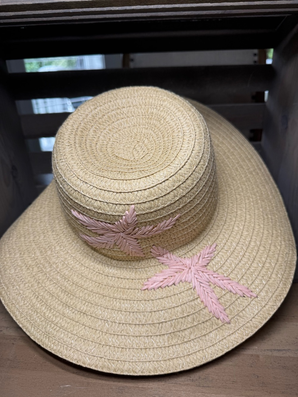Panama Jack Sunhat Natural Paper Straw Floppy Style Size OS